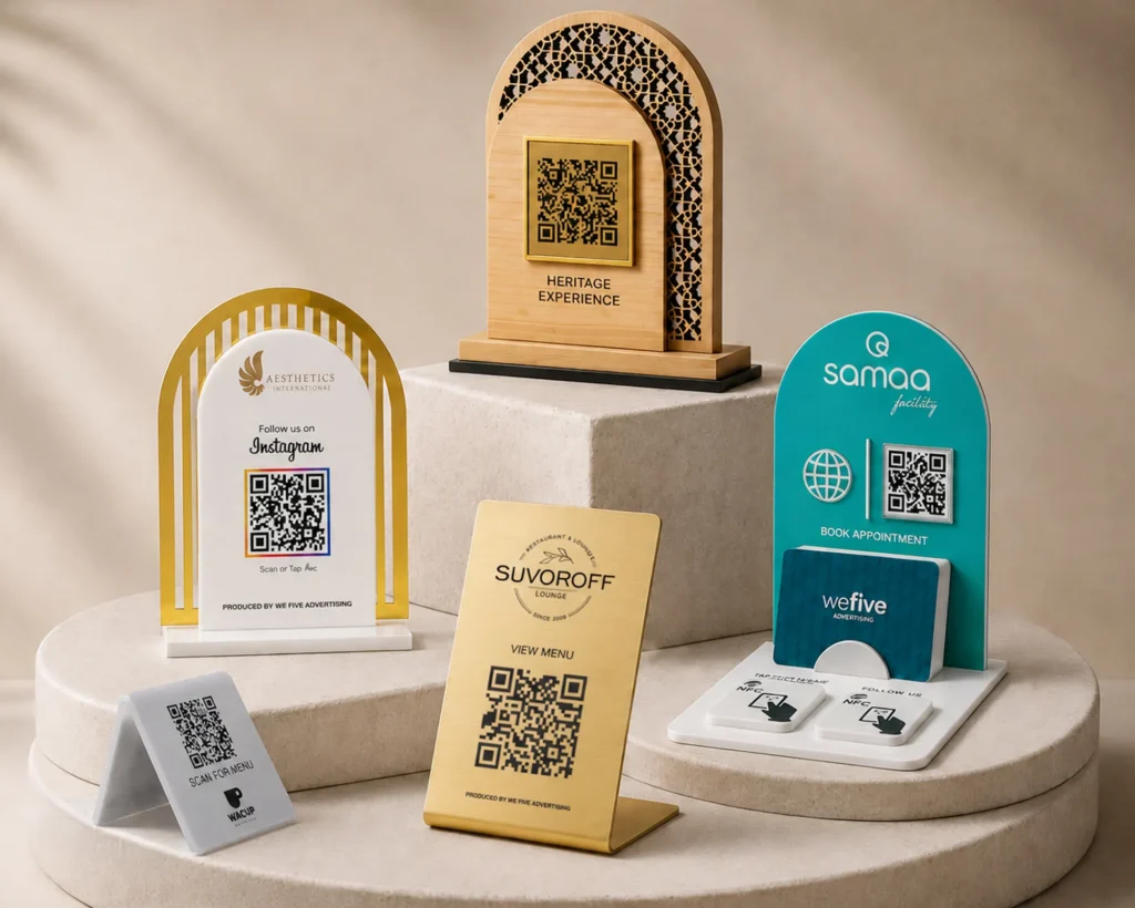 Crafted QR Stands for Modern UAE Businesses